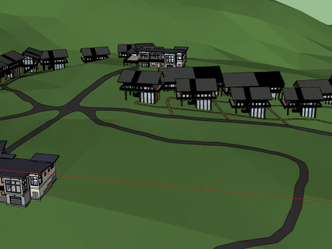 Tea Garden Design 3D Model