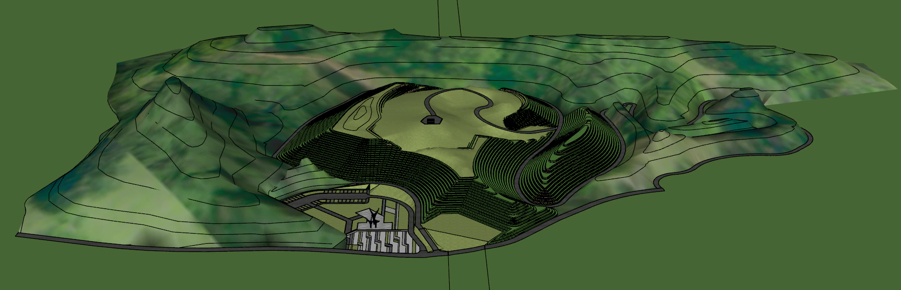 Tea plantation 3D Model .c4d .max .obj .3ds .fbx .stl .blend 