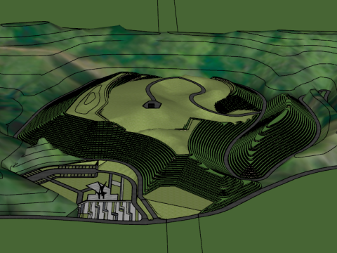 Tea plantation 3D Model