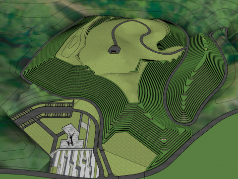 茶园 3D 模型