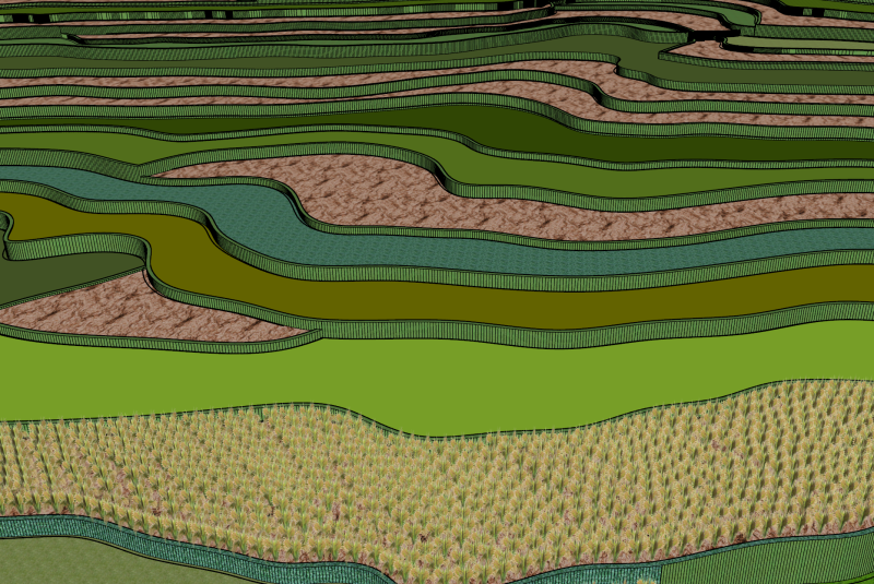 Terraced fields Modelo 3D .c4d .max .obj .3ds .fbx .stl .blend 
