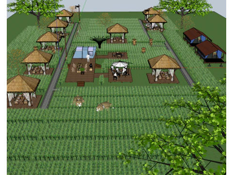 Pastoral scenery 3D Model