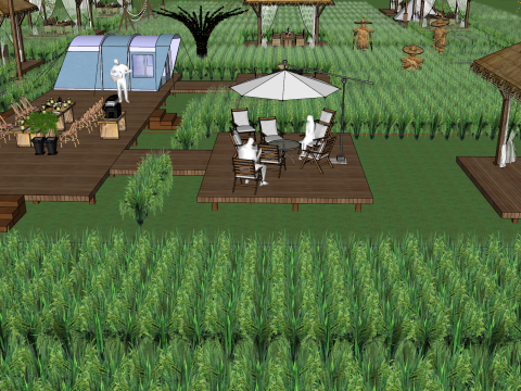 Pastoral scenery 3D Model