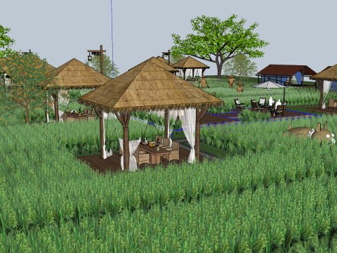 Pastoral scenery 3D Model