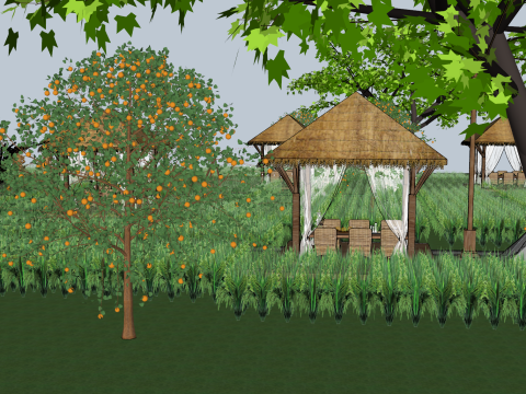 Pastoral scenery 3D Model