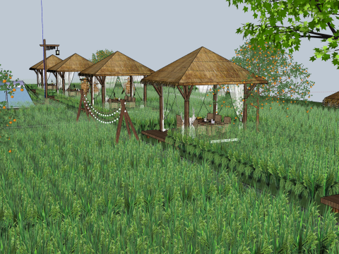 Pastoral scenery 3D Model