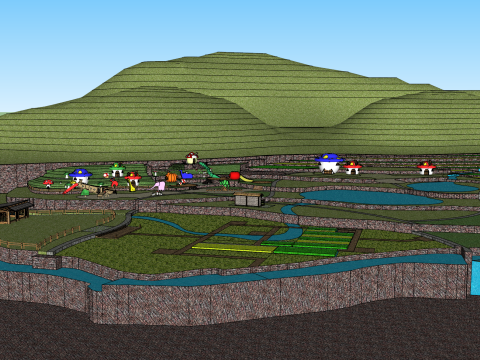 Wild childrens amusement park 3D Модель