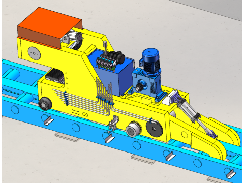 400T Straightening Machine SolidWorks 3D Модель
