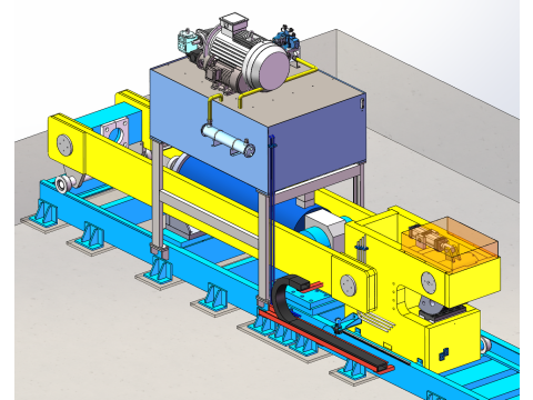 400T Straightening Machine SolidWorks 3D Модель