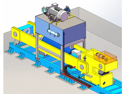 400T Straightening Machine SolidWorks 3D Model