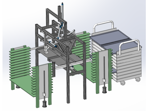 Fully automatic kelp seedling clamping machine SolidWorks 3D Model 3D