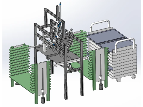 Vollautomatische Kelp-Setzlings-Spannmaschine SolidWorks 3D 3D Modell