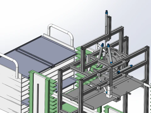 Fully automatic kelp seedling clamping machine SolidWorks 3D 3D Model
