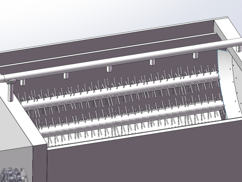 Macchina per pulire e sbucciare le patate SolidWorks modificabile Modello 3D