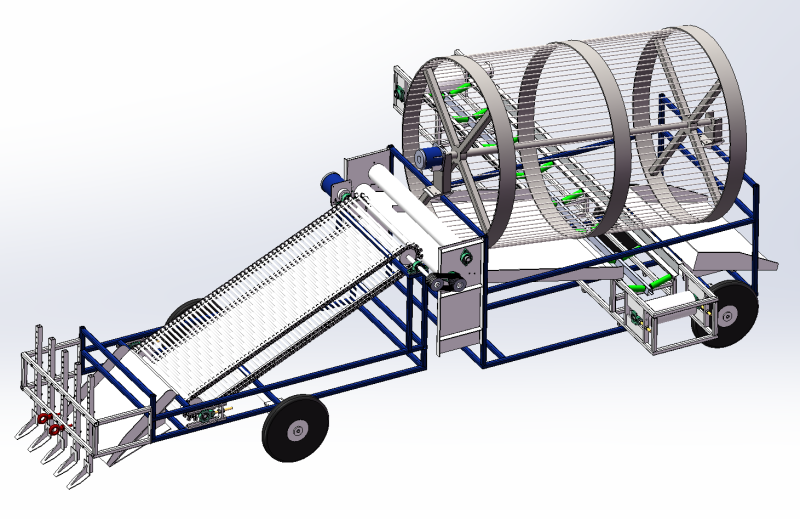 马铃薯收获和分选机 SolidWorks 3D 3D 模型 .c4d .max .obj .3ds .fbx .stl .blend 