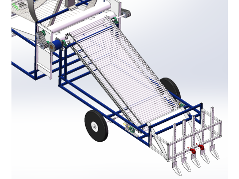 马铃薯收获和分选机 SolidWorks 3D 3D 模型