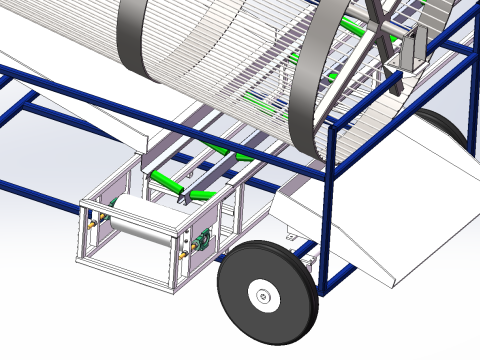 马铃薯收获和分选机 SolidWorks 3D 3D 模型