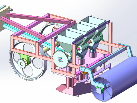 Sembradora de patatas SolidWorks modelo 3d Modelo 3D