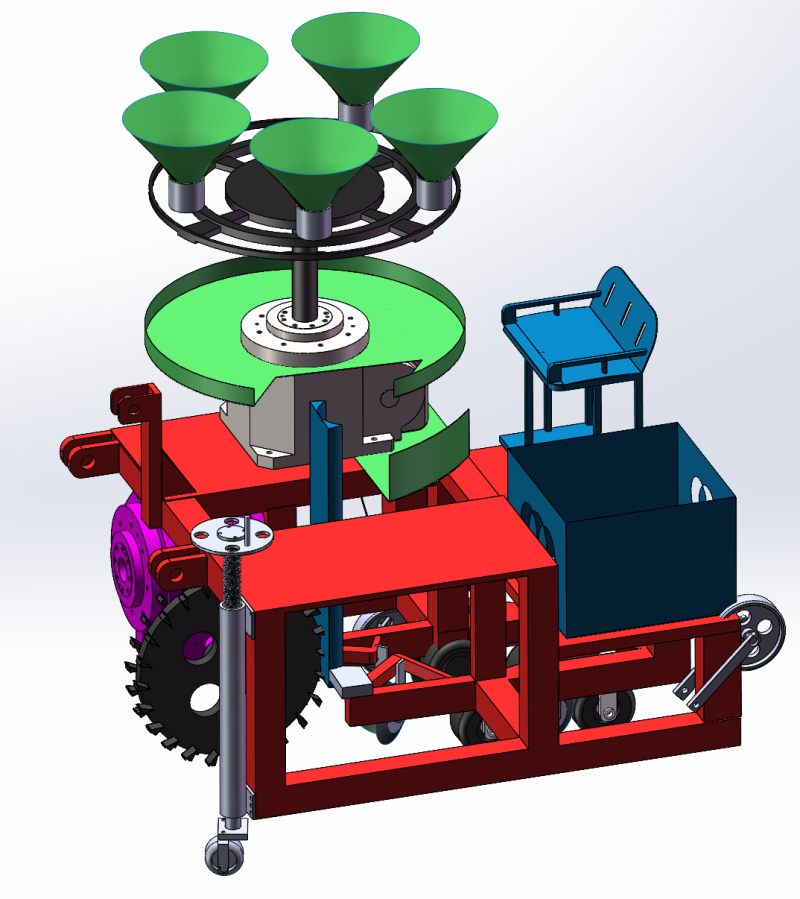 Машина для посадки овощей SolidWorks 3D 3D Модель .c4d .max .obj .3ds .fbx .stl .blend