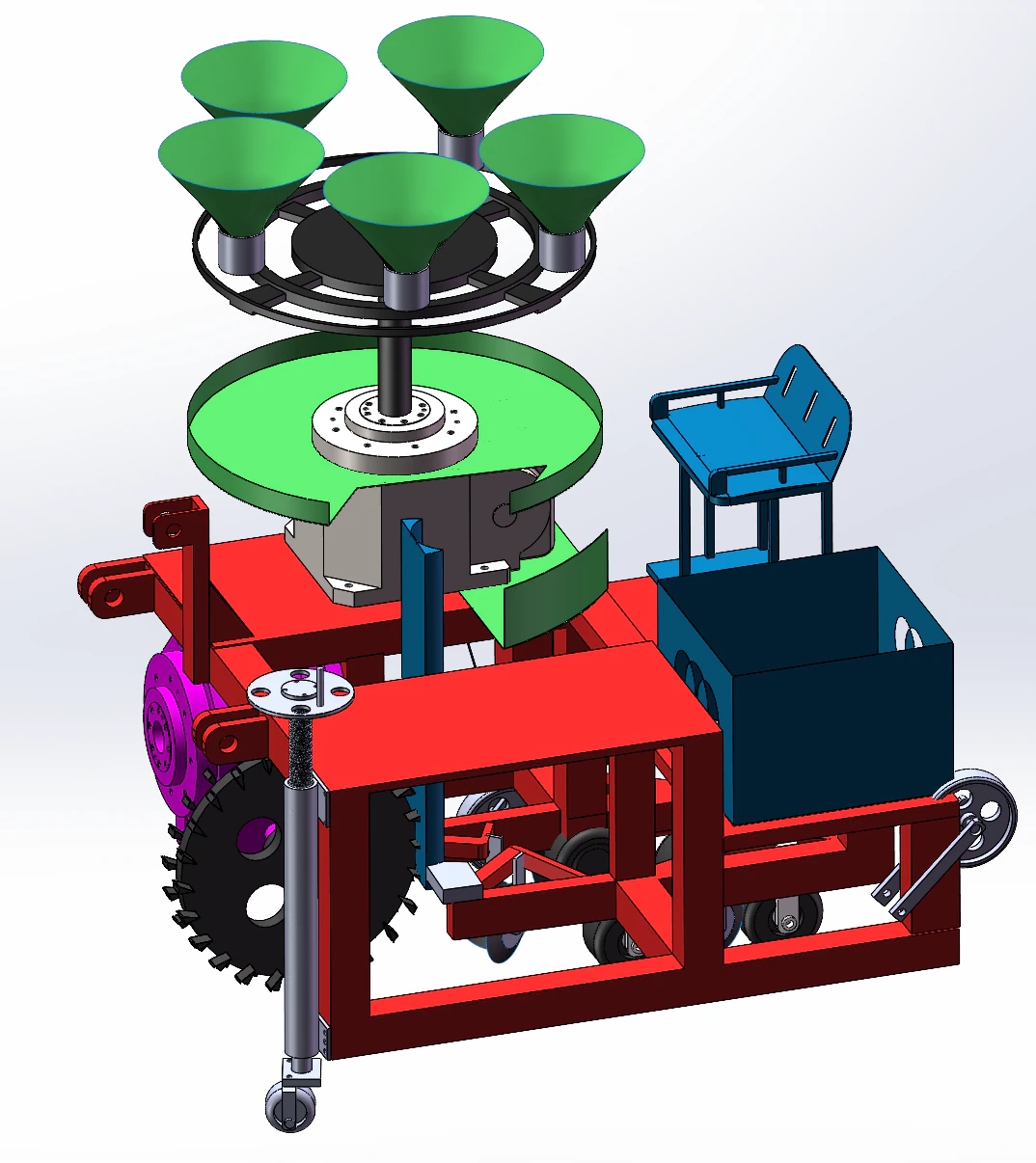 Vegetable planting machine SolidWorks 3D 3D Model .c4d .max .obj .3ds .fbx .stl .blend 