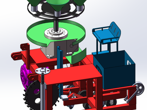 Vegetable planting machine SolidWorks 3D 3D मॉडल