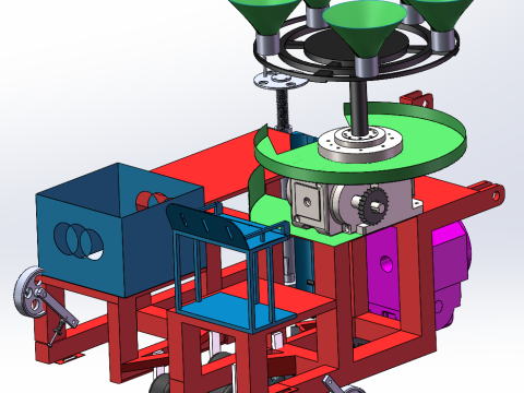 Машина для посадки овощей SolidWorks 3D 3D Модель