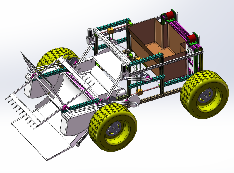Wasser- und Land-Amphibien-Schwimmobjektsammelgerät SolidWorks 3D 3D Modell .c4d .max .obj .3ds .fbx .stl .blend 