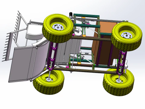 Water and land amphibious floating object collection device SolidWorks 3D 3D Model