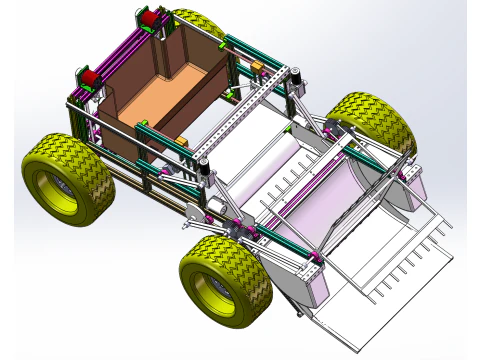 Water and land amphibious floating object collection device SolidWorks 3D 3D Model