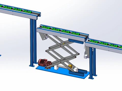 Improve the intermittent assembly line SolidWorks 3D 3D Model