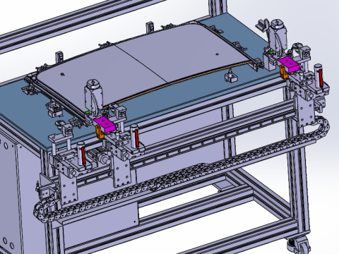 Diseño SolidWorks de una estación de pulido de tragaluces Modelo 3D