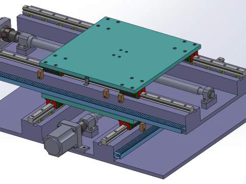 CNC XY-werkbank SolidWorks 3D 3D Model