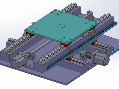 Stół warsztatowy CNC XY SolidWorks 3D Model 3D