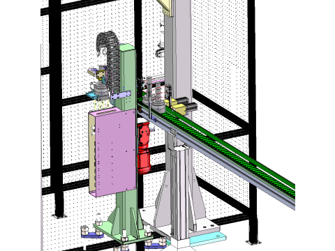 CNC-draaibank automatische laad- en losapparatuur SolidWorks 3D 3D Model