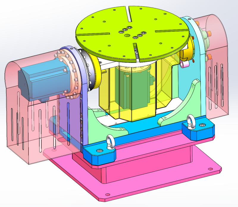 Поворотний позиціонер SolidWorks 3D з подвійним кріпленням 3D Модель .c4d .max .obj .3ds .fbx .stl .blend 