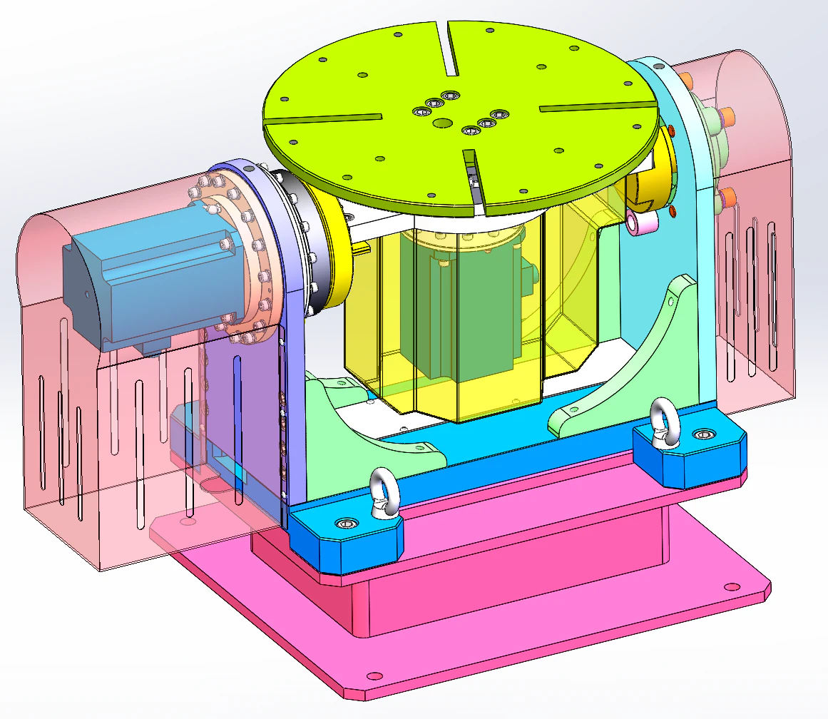 Dual axis linkage rotary positioner SolidWorks 3D 3D Model .c4d .max .obj .3ds .fbx .stl .blend 