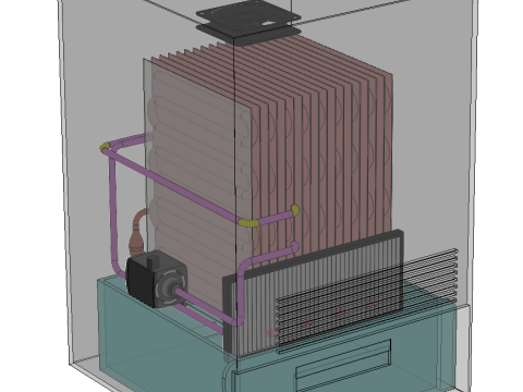 Water cooling radiator SolidWorks 3D 3D Modell