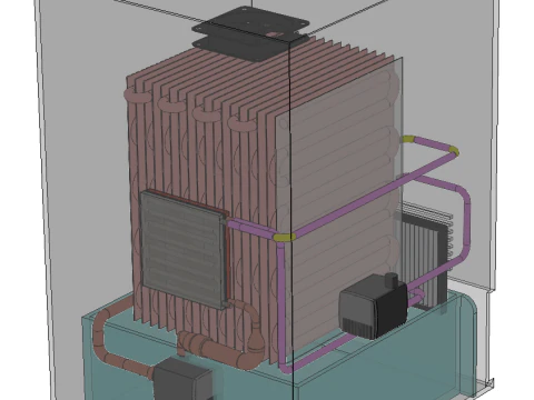 Water cooling radiator SolidWorks 3D 3D Model