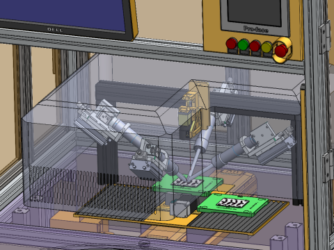 Máquina de inspeção de aparência de estouro de tinta de serigrafia SolidWorks 3D Modelo 3D