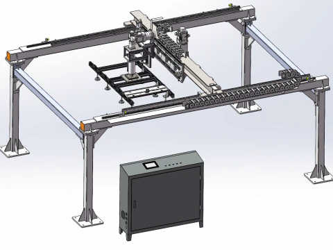 Dört eksenli hareketli portal SolidWorks 3D 3D Model