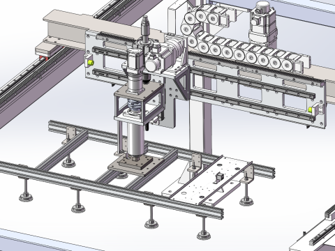 Vierachsiges bewegliches Portal SolidWorks 3D 3D Modell