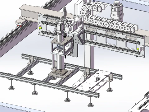 Four axis moving gantry SolidWorks 3D 3D Model