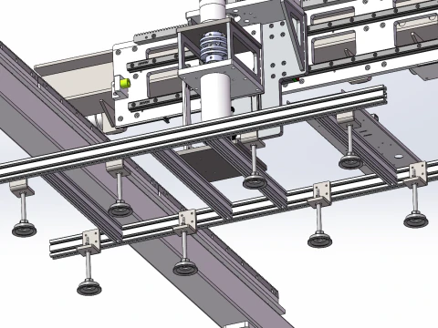Four axis moving gantry SolidWorks 3D 3D Model