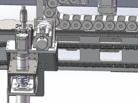 Four axis moving gantry SolidWorks 3D 3D Model