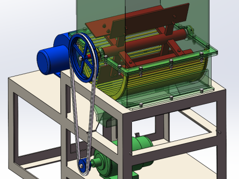Conception d'une machine d'élimination des coques de haricots SolidWorks Modèle 3D