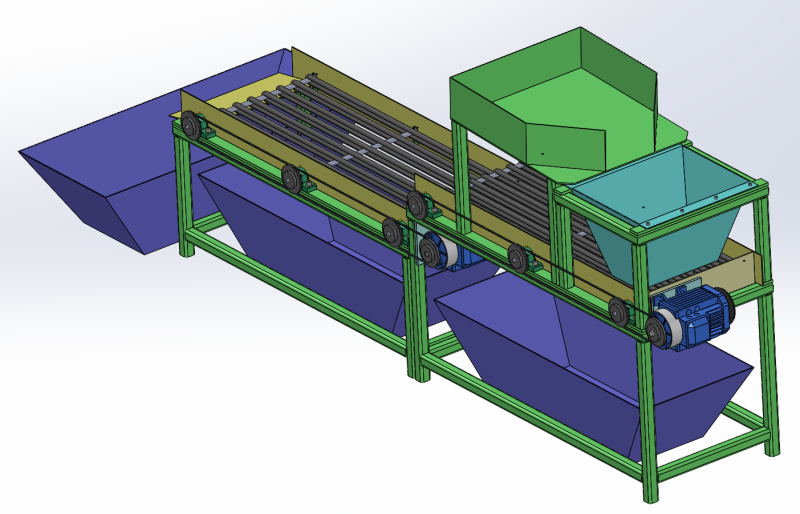 Ontwerp van de Red Date-sorteermachine SolidWorks 3D Model .c4d .max .obj .3ds .fbx .stl .blend
