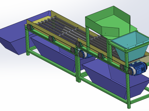 Design of Red Date Grading Machine SolidWorks Modelo 3D