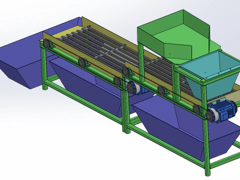 빨간색 날짜 등급 지정 기계 설계 SolidWorks 3D 모델