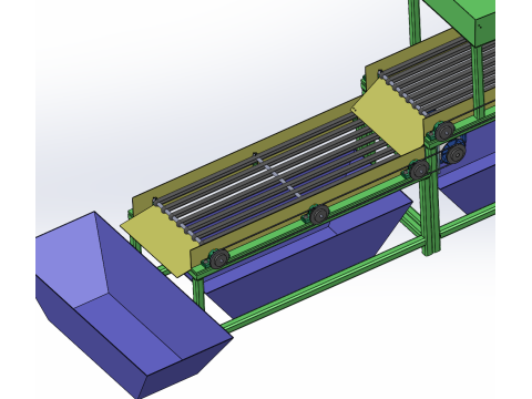 Ontwerp van de Red Date-sorteermachine SolidWorks 3D Model