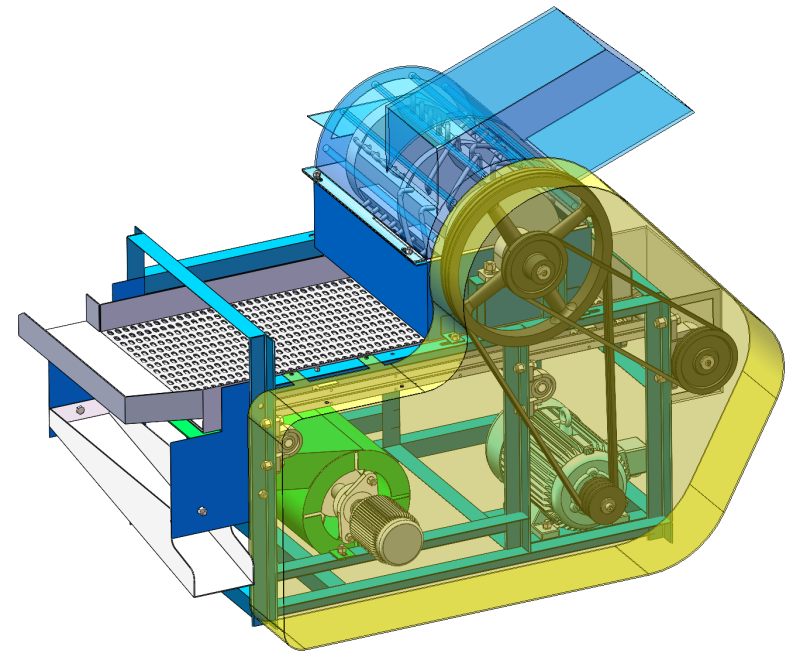 Ontwerp van zonnebloemdorsmachine SolidWorks 3D Model .c4d .max .obj .3ds .fbx .stl .blend